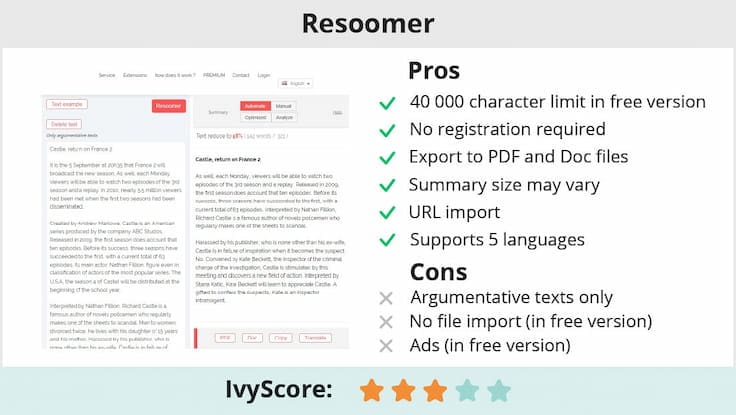 Resoomer app description
