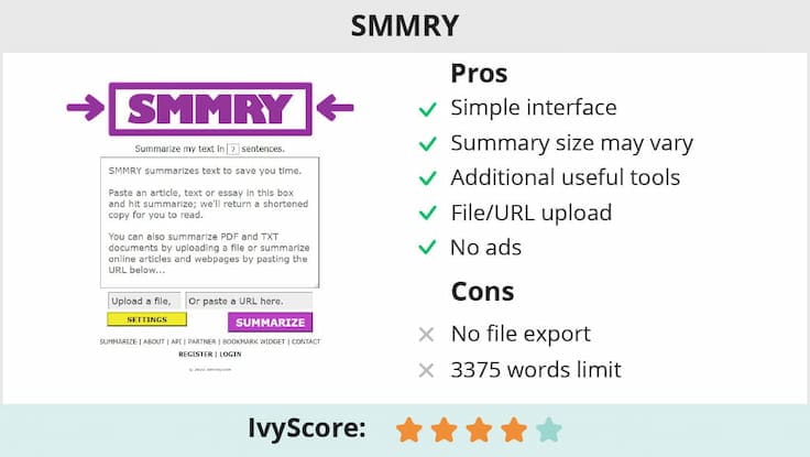 Smmry rewording tool description