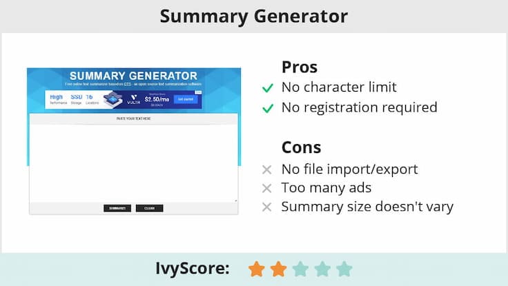 Summary Generator app description