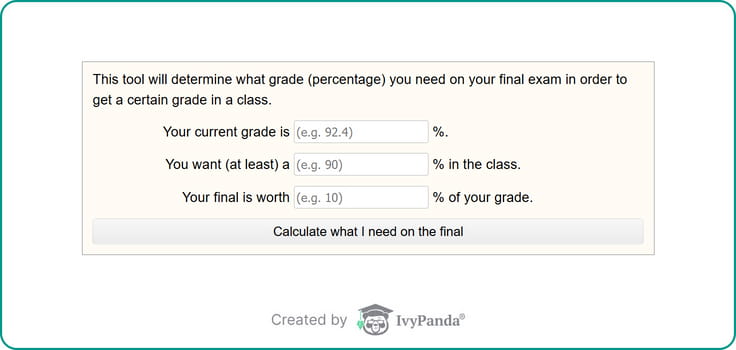 RogerHub final grade calculator screenshot.