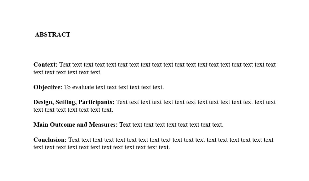 Sample of AMA abstract.