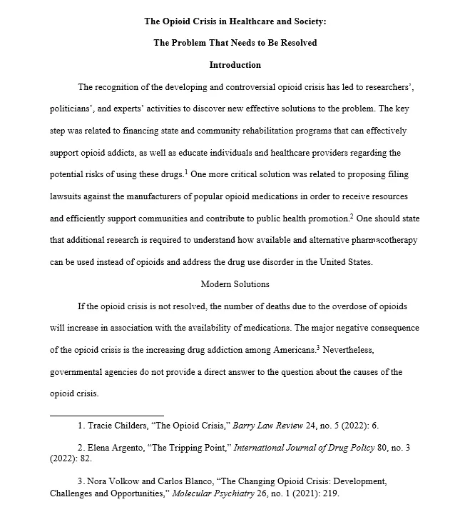 Sample of a first page in turabian (notes-bibliography) style paper.