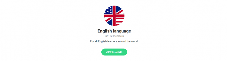 English channel on telegram