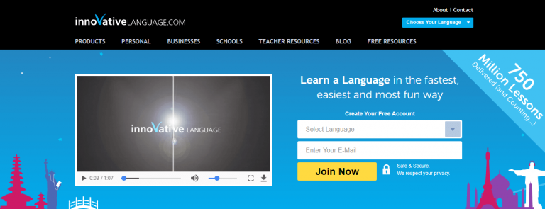 InnovativeLanguage.com Website Screenshot