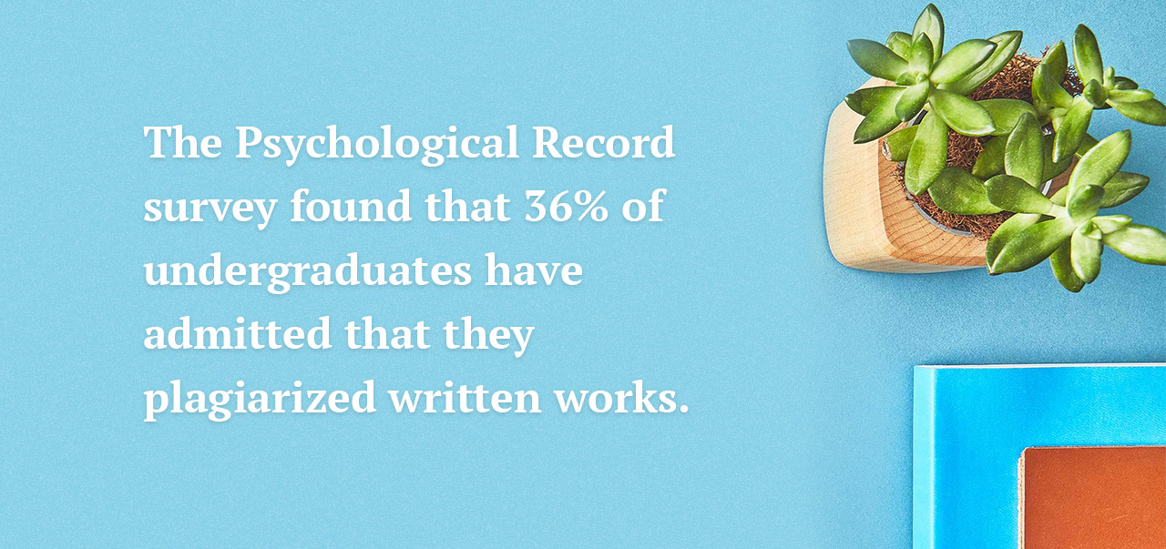 36% of students plagiarized written works.