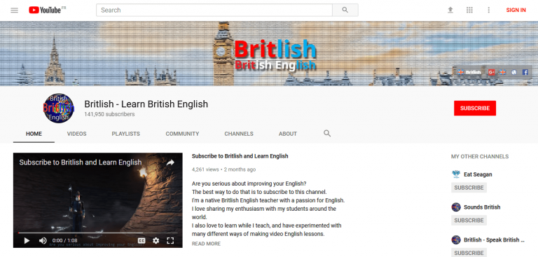 Britlish - Learn British English Channel YouTub