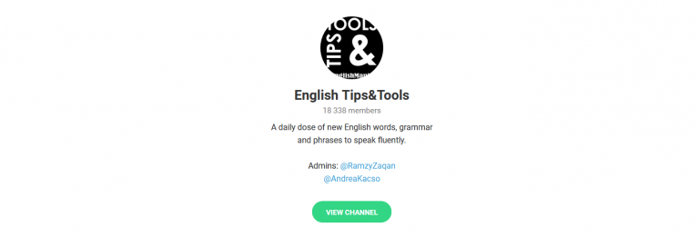English Tips And Tools In Telegram