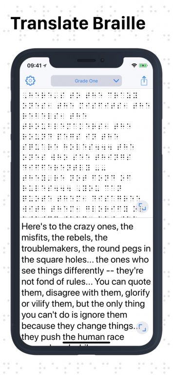 Braille Writer Note-taking App.