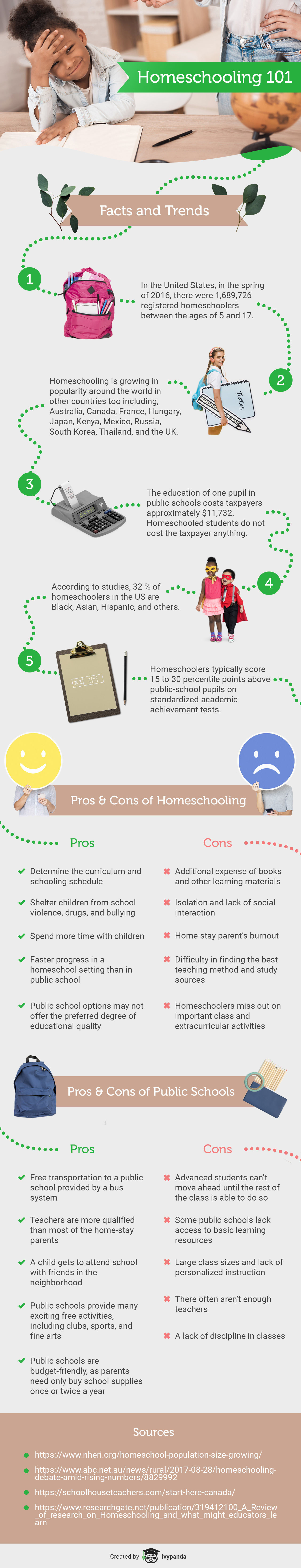 Homeschooling 101 Infographic.