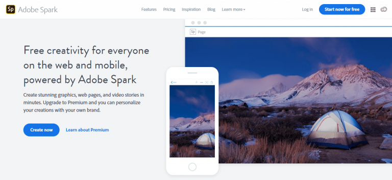 Adobe Spark - Create graphics, web pages and video stories in a minutes.