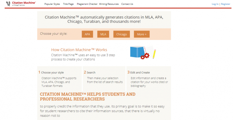 Citation Machine automatically generates citations in MLA, APA, Chicago and more.