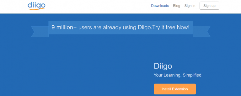 Diigo Website Screenshot