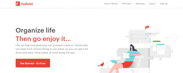 Todoist Website Screenshot