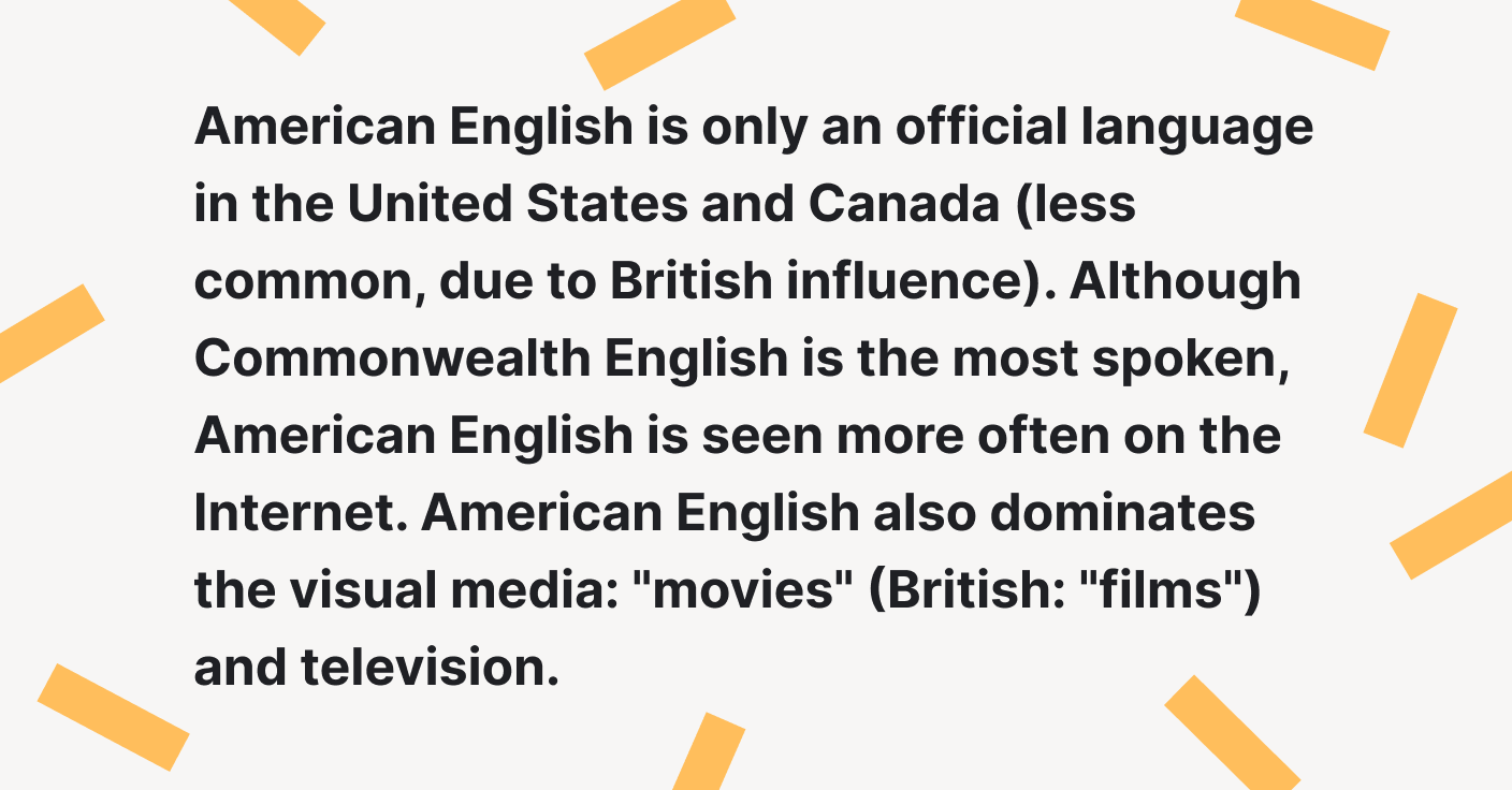 American English language fact.