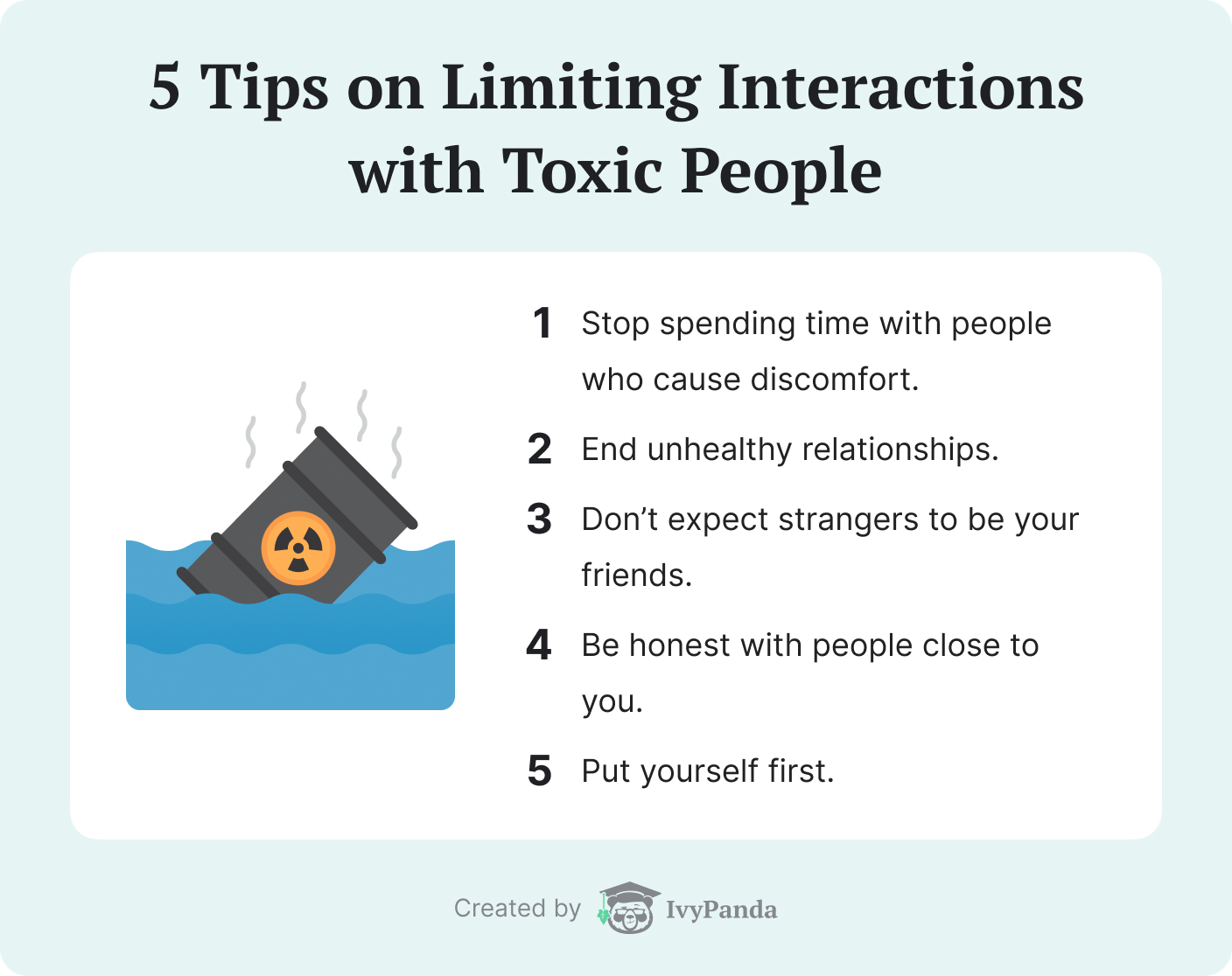 How to limit interactions with toxic people.