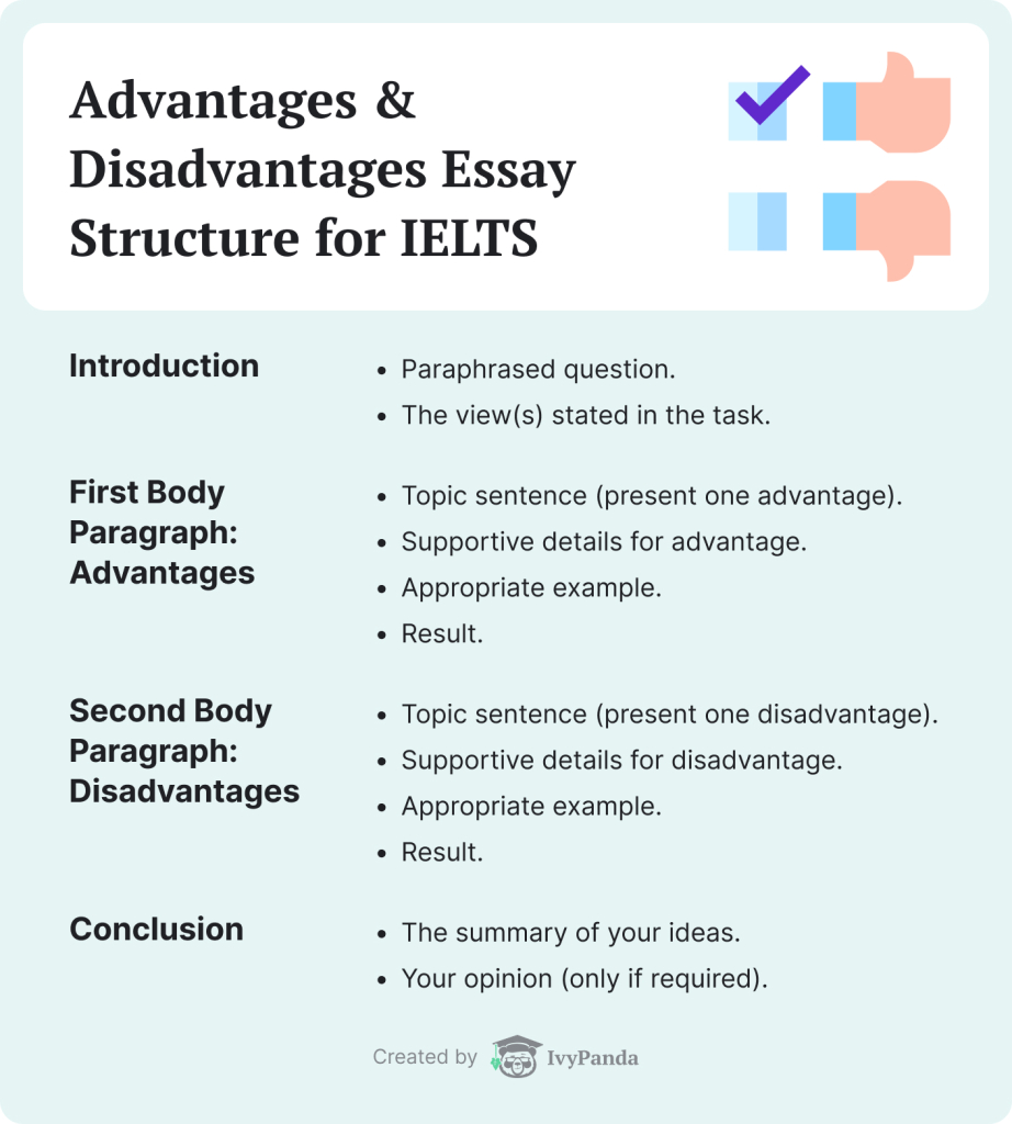 Adventages & Disadventages Essay Structure for IELTS.