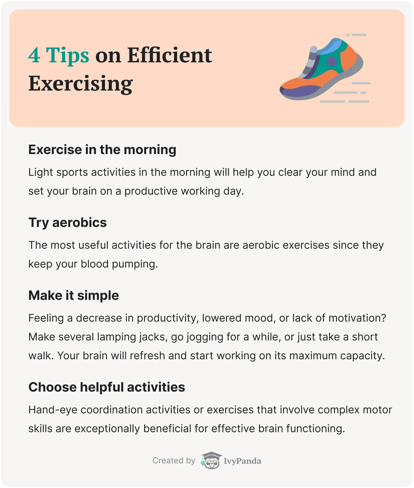 Tips on efficient exercising.