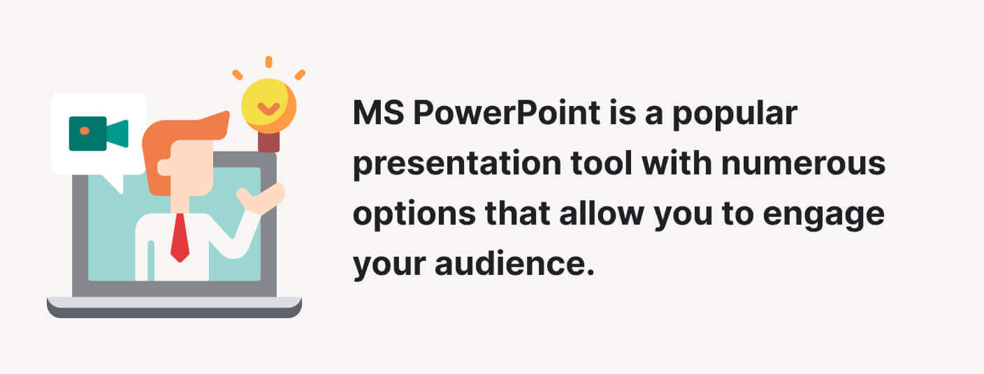 The picture shows the definition of MS PowerPoint.