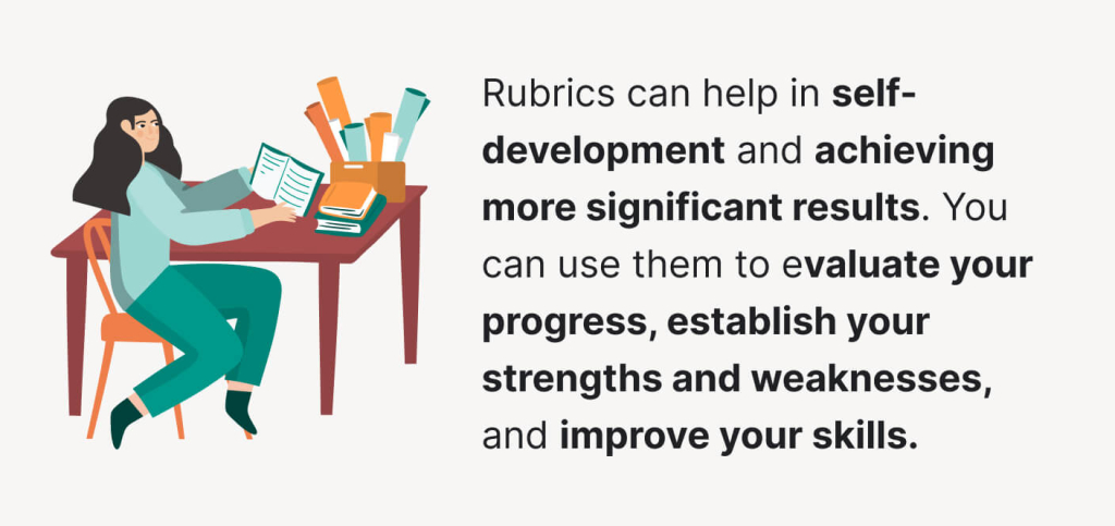 Rubrics can help in self-development and achieving more significant results.