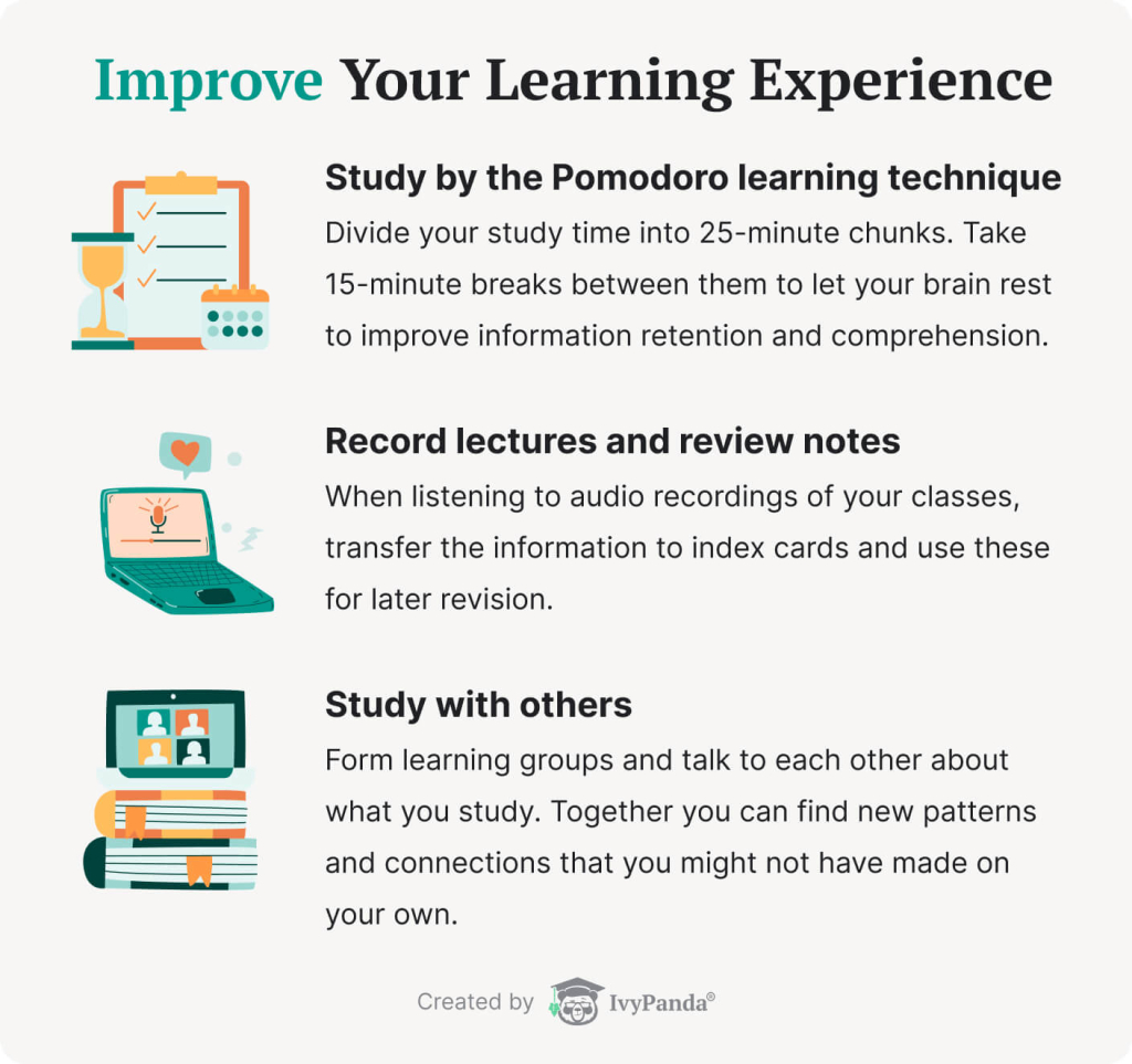 Tips to improve auditory learning experience.
