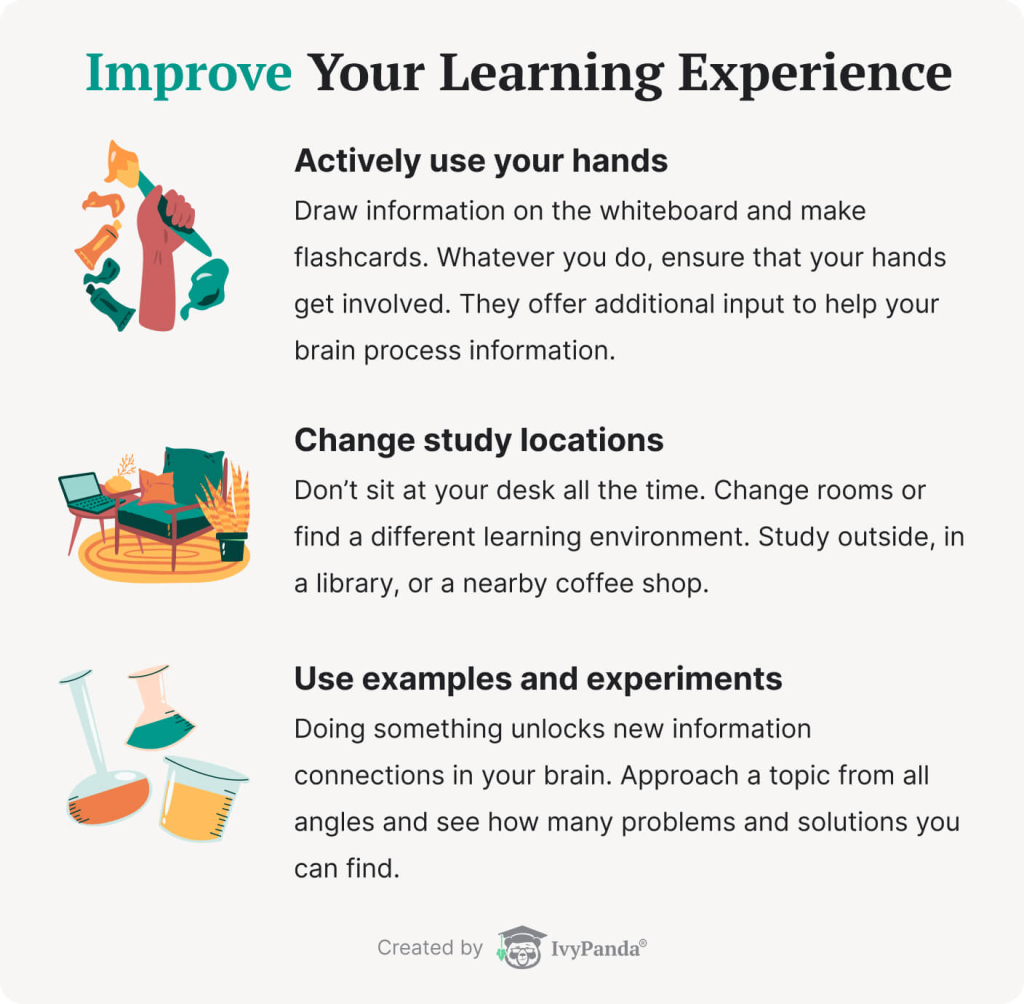 Tips to improve kinesthetic learning experience.