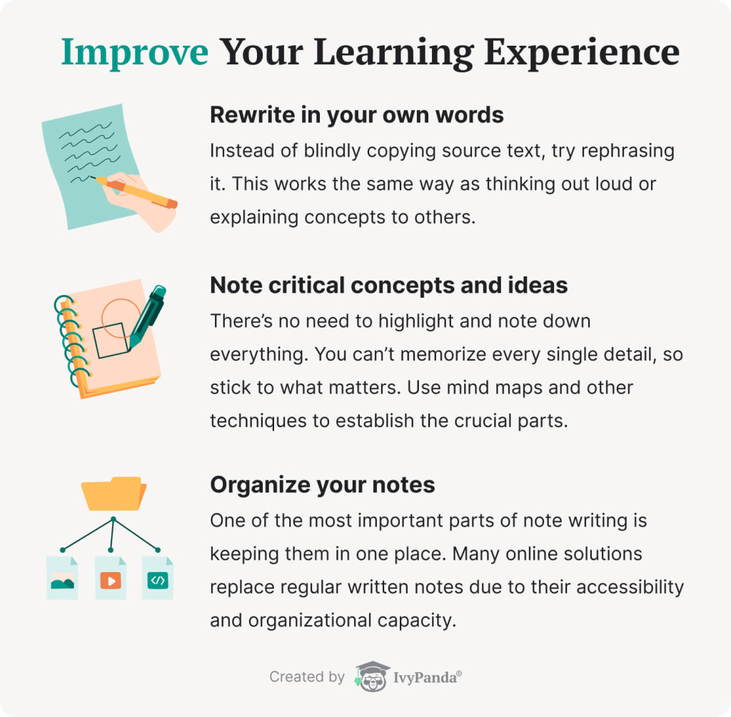 Tips to improve read/write learning experience.