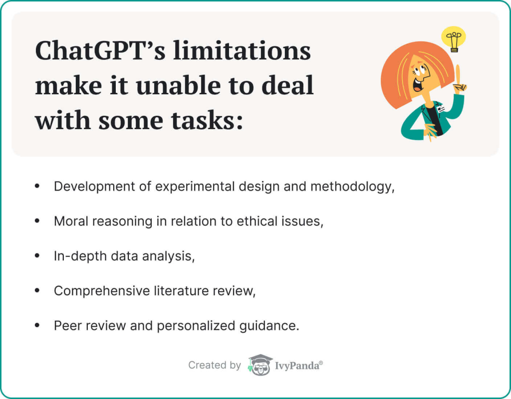 Tasks ChatGPT can't deal with due to its limitations.