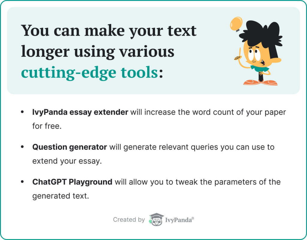 List of 3 cutting-edge tools to help increase a text's word count.