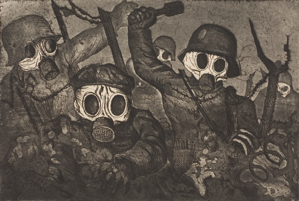 Stormtroops Advancing Under Gas 1924