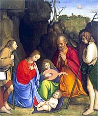 Adoration of the Shepherds by Giovanni Agostino da Lori
