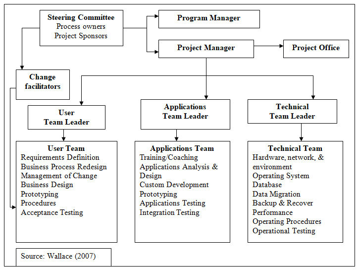 Illustration of a Functional PMO Structure used to deliver an IT Project