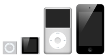 iPod Touch, iPod Classic iPod Nano, and iPod Shuffle