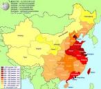 China rank by population, Map of China.