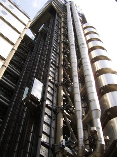 Picture portrays the exterior of the Lloyd’s Building.