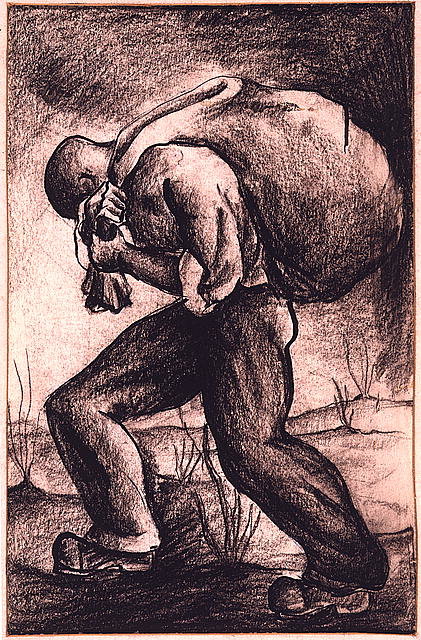 Man with Load, 1936 painting.