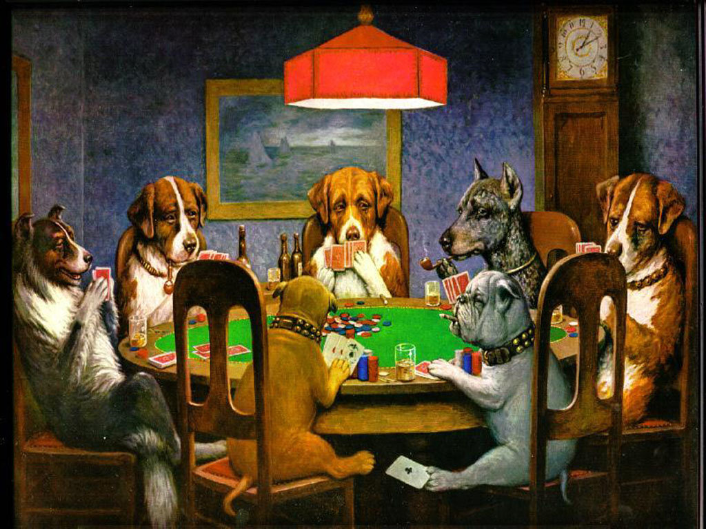 Dogs Playing Poker Picture.