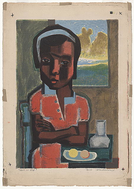 Girl in Red, 1950 painting.