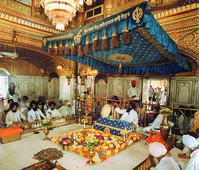 The interior of the Golden Temple.