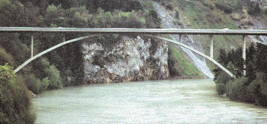 Tamins-Reichenau Bridge in Switzerland