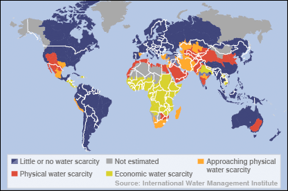 Water Scarcity map.