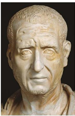 The Bust of Trojan Decius Sculpture.