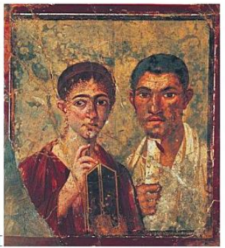 The Portrait of a Husband and Wife found in Pompei