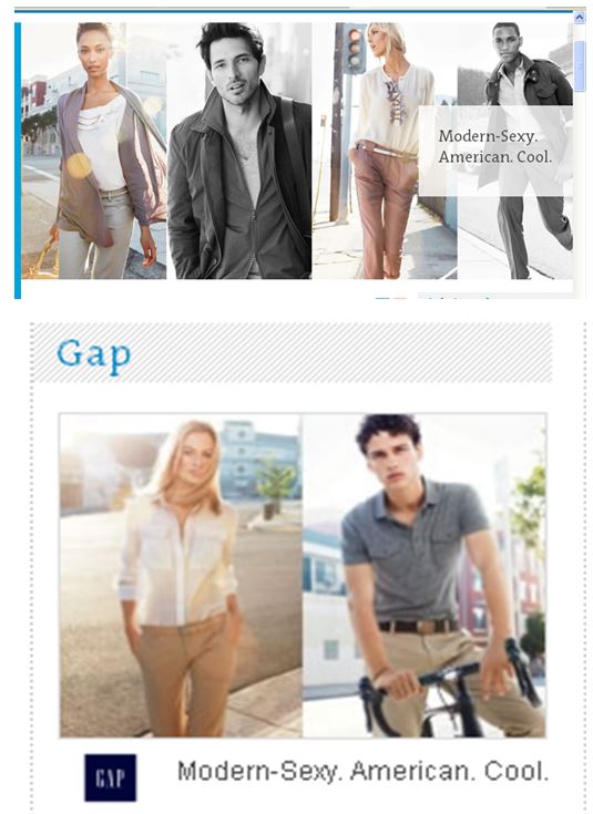 A celebrity advertising Gap’s clothing