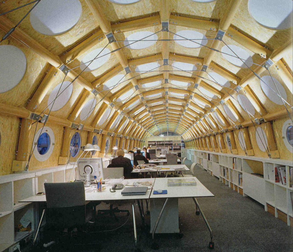 Office. Paper Temporary Studio. Pompidou Center. Paris, France. Shigeru Ban