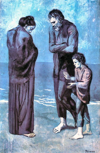 “Poor people on the seashore” - Picasso’s Painting.