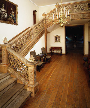 Staircase, 17th century. From Cassiobury Park, Watford, Hertfordshire, England.