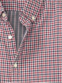 Gingham double-layer shirt.
