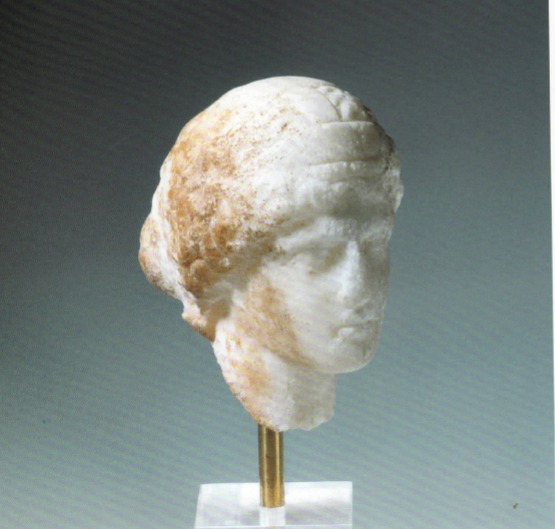 Female head dated to the 4th century BC.