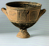 Greece amphora with geometrical pattern.