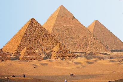 The Three Pyramids at Giza.